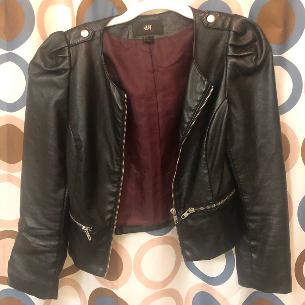 $15/$30 Bundle H&M Black leather jacket size 4